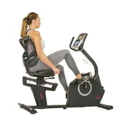 Sunny Health & Fitness Stationary Recumbent Bike with Programmable LCD Display, Pulse Monitor, 16 Level Magnetic Resistance, 300 LB Max Weight and iPad/Tablet Holder - SF-RB4850