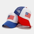 thumbnail image 4 of DizeyBoyo American Flag Hat Adjustable Fit Unisex Hat, Red, 4 of 5