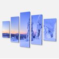 thumbnail image 2 of Sunset over Frozen Trees - Art sur Toile Paysage Moderne, 2 of 3
