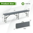 thumbnail image 3 of Gymax 2PCS 6 ft Plastic Folding Bench w/ 1320 LBS Capacity Handle & Lock For Outdoor Gray, 3 of 9