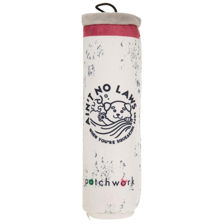 Patchwork Pet White Paw Hard Spitzer Chillin' Cherry Dog Toy White