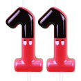thumbnail image 1 of Bougies d'Anniversaire Souris Rouges (Rouge, Numéro 11), 1 of 7