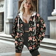thumbnail image 3 of FOR U DESIGNS Butterfly Mushroom Women Hooded Zipper Sweatshirt Oversized Comfy Hoodies Size XS Sweatshirts for Women Loose Fit Down-Shoulder Collar Hoodie Sportswear, 3 of 7