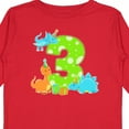 thumbnail image 4 of Inktastic Dinosaur Party-third Birthday Boys or Girls Long Sleeve Toddler T-Shirt, 4 of 5