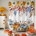 thumbnail image 4 of Shower Curtains for Bathroom-72"x72",Fall Leaves Sunflower Thanksgiving Pumpkin Waterproof Bath Curtain Shower Curtain Set, 4 of 7