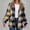 45#Yellow, variant on Dwaogom Womens Fuzzy Fleece Open Front Hooded Cardigan Jackets Sherpa Outerwear Coats Winter Double-sided Plush Fleece Plaid Long Sleeved Long Coat Jacket Overcoat Top with Pockets