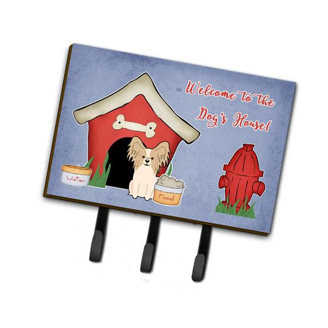 Carolines Treasures BB2831TH68 Dog House Collection Papillon Sable White Leash or Key Holder