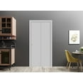 thumbnail image 4 of Sliding Closet Bi-fold Doors 48 x 80 inches | Planum 0010 Matte Grey | Sturdy Tracks Moldings Trims Hardware Set | Wood Solid Bedroom Wardrobe Doors, 4 of 6