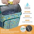thumbnail image 2 of Travel Cooler Bag - Light Blue Dinosaurs Text Pattern Camping Beer Cooler Backpack with Bottle Opener- Waterproof Insulated Picnic Backpacks - Cooler Bag for Beach, 2 of 6