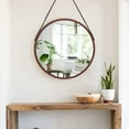 thumbnail image 5 of Wall Mounted Mirror Decorative Farmhouse Circle Rustic Mirror with Hanging Rope for Bathroom Bedroom Living Room Entryway, 5 of 8