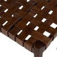 thumbnail image 4 of Butler Specialty Company Kerry Leather Woven Stool - Brown, 4 of 6