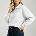 thumbnail image 6 of NominalSnug Women's Collared Sweatshirt Button Down Lightfleece Lined Loose Fit Long Sleeve Casual Pullover, 6 of 7