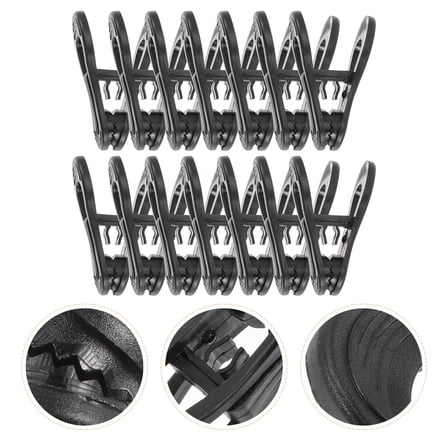 OUNONA  50 Pcs Coatpin Multi Padded Hangers for Clothes Clips Baby Child Black