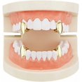 thumbnail image 1 of HAHDAXIA 2 Pcs Iced Out Teeth Grillz for Hip Hop Grills for Your Teeth Top and Bottom, Rapper Costume Cosplay Teeth Jewelry and Accessories - for Photo Video Shoots, Clubbing, 1 of 2