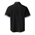 thumbnail image 2 of PEASKJP Mens Shirts Short Sleeve Men's Chambray Pintuck Short Sleeve Button Down Shirt (Black,XL), 2 of 4