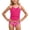 0-Hot Pink1103, variant on Hienoo Girls 2-Piece Ruched Tankini Swimsuits Beach Bathing Suit Swimwear, Sizes 4-14