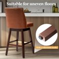 thumbnail image 6 of Pellebant Bar Stools Set of 2, Counter Height Leather Bar Stools with Back for Home Kitchen,Brown, 6 of 8