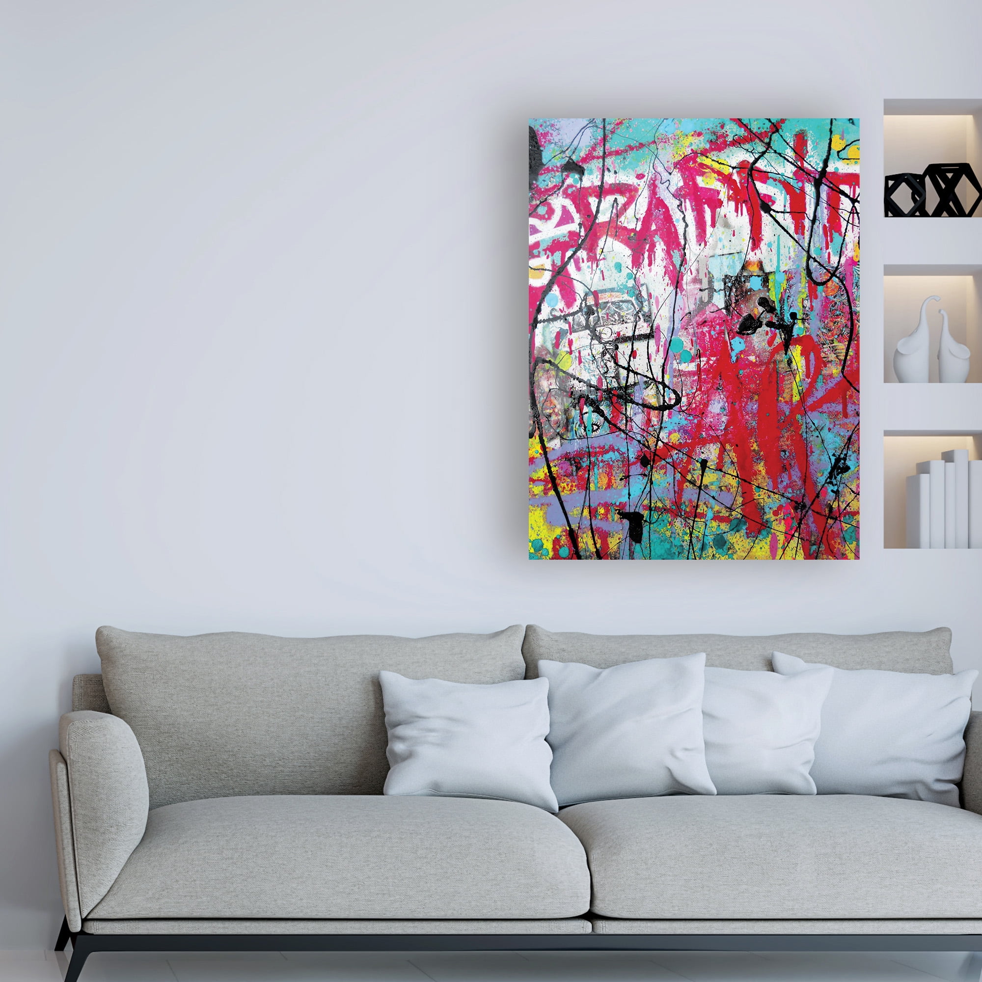 Trademark Fine Art 'Graffiti Graphic' Canvas Art by David Drioton