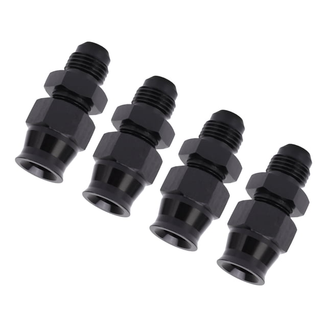 Conector AN6 Higoodz rosca macho de Aleación de aluminio Adaptador AN6 de 4 piezas con casquillo de latón para aceite de gas líquido