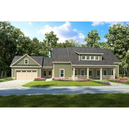 638-2469: Country Farmhouse 4 Bed, 3 Bath Luxury Home Plan, 2469 Sq Ft: Full Blueprints with License to Build by Home Plan Marketplace - Lesuto