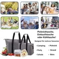 thumbnail image 5 of Bolsa de almuerzo con aislamiento y múltiples bolsillos, con opciones de transporte ajustables, mantiene el calor y el frío, tela Oxford duradera para bolsas de almuerzo de mujer, adecuada para la, 5 of 5
