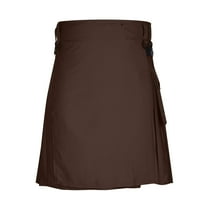 Inleife Short Skirts Men Clearance Mens Casual Solid Snap Fastener Have Pockets Pleated Skirt Short Skirt