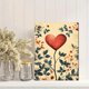 thumbnail image 2 of Qisvanset Framed Canvas Wall Art 12x16 Inch Beige Neutral Vintage Love Nursery Printed Art, 2 of 5