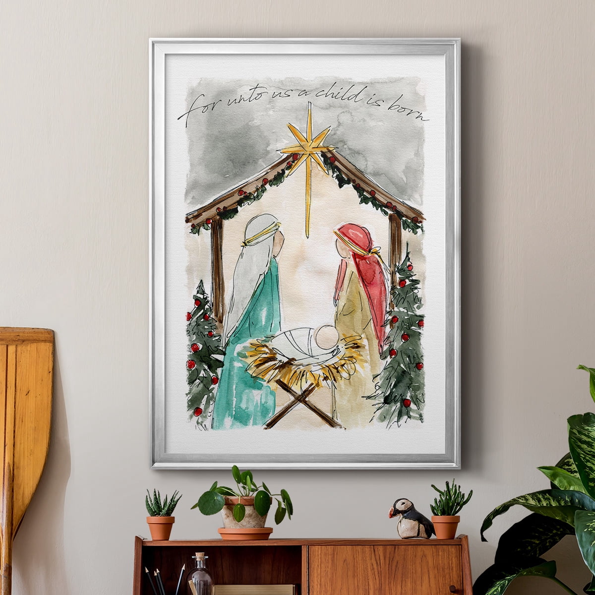 Unto Us A Child is Born Premium Classic Framed Print - Ready to Hang