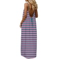thumbnail image 5 of Busydd Womens Dresses Fashion Striped Sleeveless Maxi Dresses Summer Round Neck Spaghetti Straps Vacation Dress Comfy Backless Sun Dress S, 5 of 9