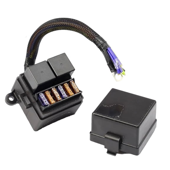 Pre-Wired Fuse Relay Box with 2Pcs 4Pin 80A Relays,6Pcs Fuses Waterproof for Car