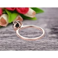 thumbnail image 6 of 1.75 Carat Round Cut Gem Stone Black Diamond Moissanite Engagement Ring On 10k Rose Gold Wedding Ring Art Deco Personalized for Brides, 6 of 6