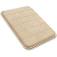 thumbnail image 3 of Alfombra de baño de espuma viscoelástica POWKOL, 61 x 40 cm, cómoda, suave, con gran absorción de agua, lavable a máquina, antideslizante, gruesa, fácil de secar, beige, 3 of 6