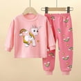 thumbnail image 2 of Gubotare Pajamas for Toddlers Girls Kids Pajama Set,Snug Fit Pjs with Soft Wool Blend, All-Season Comfort 3T 4T (Light Pink,3-4 Years), 2 of 5