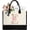 E, variant on Initial Canvas Tote Bag for Women, Beach Bag with Inner Zipper Pocket Personalized Gifts for Wedding, Birthday | Initial