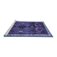 thumbnail image 2 of Ahgly Company Machine Washable Indoor Square Persian Blue Traditional Area Rugs, 8' Square, 2 of 4