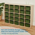 thumbnail image 4 of ECR4Kids Scoop Front Plastic Storage Bins, Multipurpose Organization, Hunter Green, 25-Piece, 4 of 9