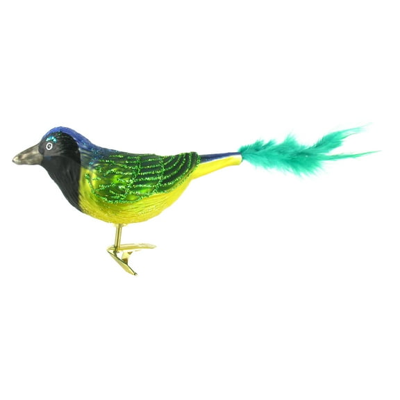 Old World Christmas Green Jay Glass Blown Ornament for Christmas Tree