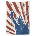 thumbnail image 3 of Ambesonne 4th of July Tablecloth Rectangular Table Cover, Sketch Design, 52"x70", Beige Navy Blue Ruby, 3 of 4