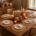thumbnail image 4 of Xuniizn Placemats Set of 8, Plain Weave Table Mats, Heat Resistant Waterproof Woven Place Mats for Dining Table, Home Kitchen & Party, 4 of 8