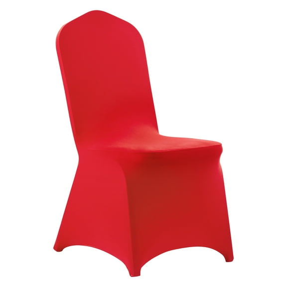 KFFKFF 50 Pcs Red Chair Covers, Polyester Spandex Slipcovers, Stretchable Covers for Events, Dining, and Banquets, Suitable for Chairs up to 20.08 x 17.72 x 37.4 inches
