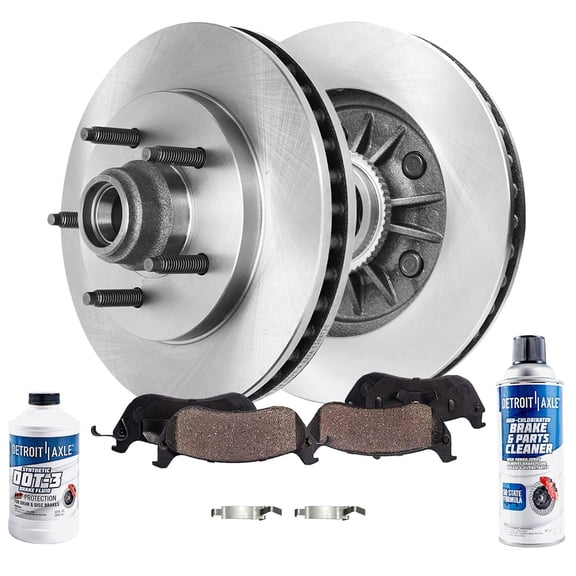 Detroit Axle - Front Brake Kit for RWD 1990-2002 Chevy Astro GMC Safari, Brake Rotors Ceramic Brake Pads 1991 1992 1993 1994 1995 1996 1997 1998 1999 2000 2001 Replacement