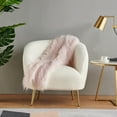 thumbnail image 2 of LUXMOD Modern Armchair Super Soft Wool Single Sofa Living Room Accent Chair-White, 2 of 9