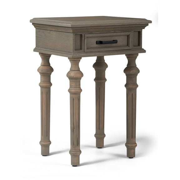 Finch Cassatt 1 Drawer Side Table Gray