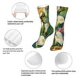 thumbnail image 3 of KLL Tropical Floral Jungle Print Womens Crew Socks Athletic Middle Tube Long Socks Novelty Socks Gifts For Men, 3 of 7