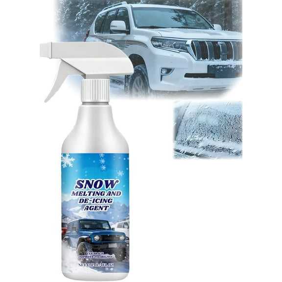 Deicer Spray for Car Windshield – Fast-Acting Ice Melt Spray, Prevents Re-Freezing, Quick Defroster for Windows, Mirrors & Door Locks, Winter Car Care Solution for Icy Mornings