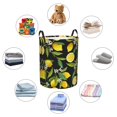 thumbnail image 4 of Fotbe Lemon Fruits Flowers Leaves Cesto de Ropa con Asas, Cesto Impermeable de Gran Capacidad, Bolsa de Lavado para Dormitorio, Cesto de Ropa con Ruedas y Asas-Medium, 4 of 6