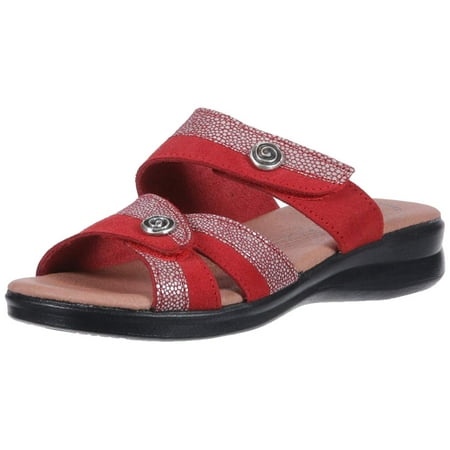 Flexus - Flexus Womens Quasida Leather Open Toe Walking Slide Sandals ...