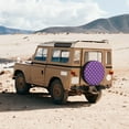 thumbnail image 5 of XMXY Purple Rhombus Spare Tire Cover，Universal Waterproof Cover for Jeep RV Tire Wheel Protection 17 inch, 5 of 8