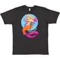 thumbnail image 3 of Inktastic Nautical Orange and Pink Mermaid Sitting on Anchor T-Shirt, 3 of 5