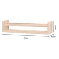 thumbnail image 6 of rygai Wall Storage Rack Punch-free Great Load Bearing Anti-slip Thick Wooden Baby Bookshelf Kitchen Seasoning Storage Holder Sundries Organizer, 6 of 7